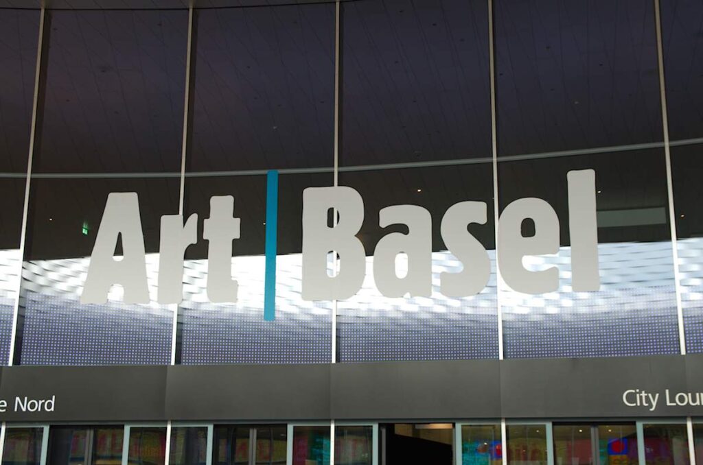 Art Basel – fair entrance with logo
